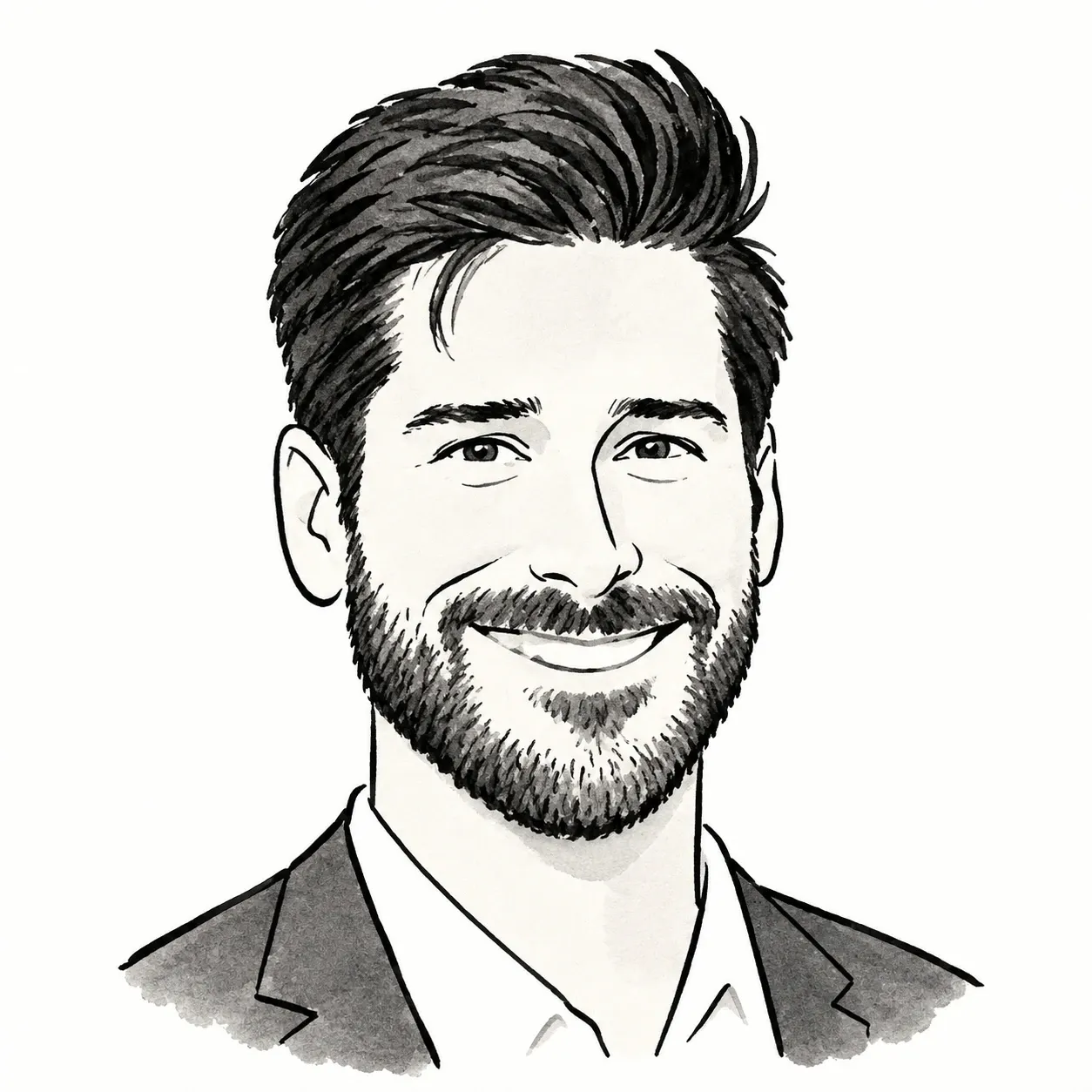 Illustrated portrait of Sebastian
